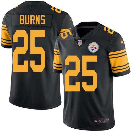Nike Steelers #25 Artie Burns Black Men's Stitched NFL Limited Rush Jersey - Click Image to Close